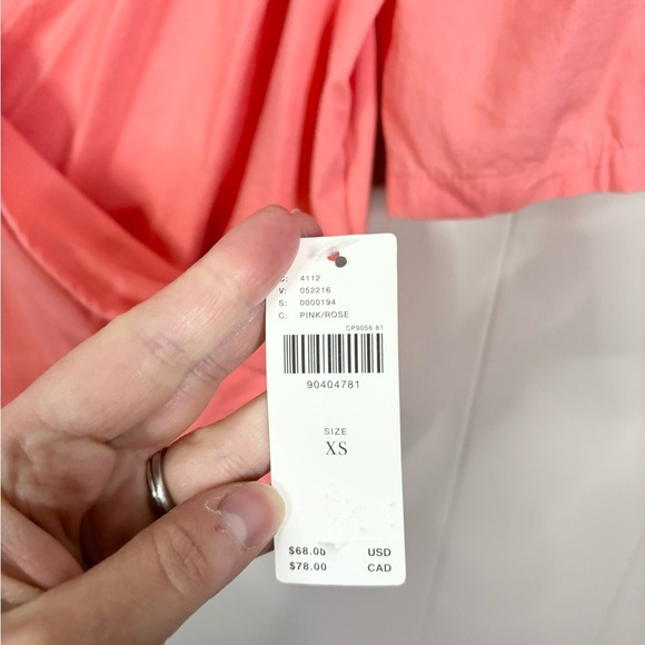 Anthropologie puff sleeve wrap top pink size XS new - Picture 3 of 6